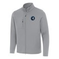 thumbnail image 1 of Men's Antigua Gray Minnesota Timberwolves Objection Double-Peached Full-Zip Jacket, 1 of 1