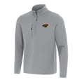 thumbnail image 1 of Men's Antigua  Gray Minnesota Wild Insider Quarter-Zip Top, 1 of 1
