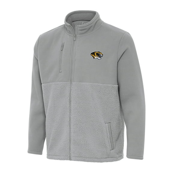 Men's Antigua Gray Missouri Tigers Daily Fused Full-Zip Jacket