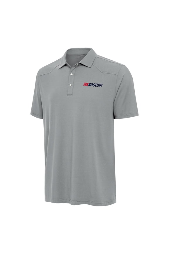 Men's Antigua  Gray NASCAR Patriotic Western Polo