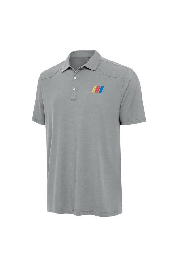 Men's-Antigua Gray NASCAR Western Polo