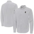 thumbnail image 1 of Men's Antigua Gray NC State Wolfpack Porter Woven Tri-Blend Long Sleeve Button-Down Shirt, 1 of 3