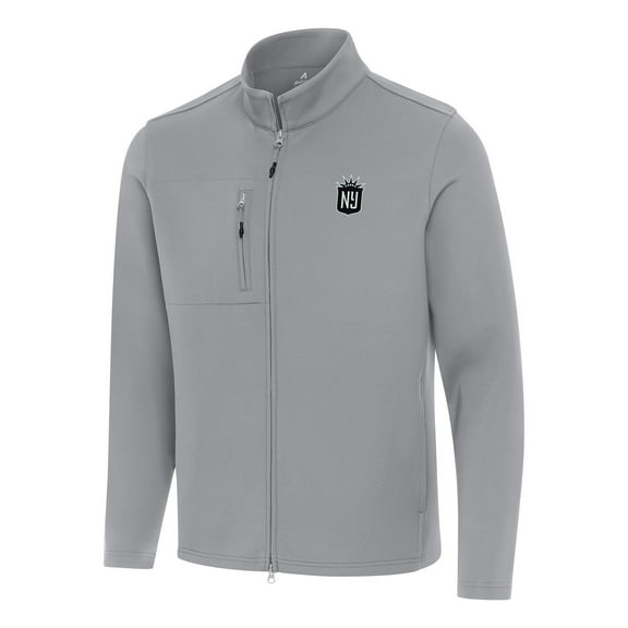 Men's Antigua Gray NJ/NY Gotham FC Objection Full-Zip Jacket
