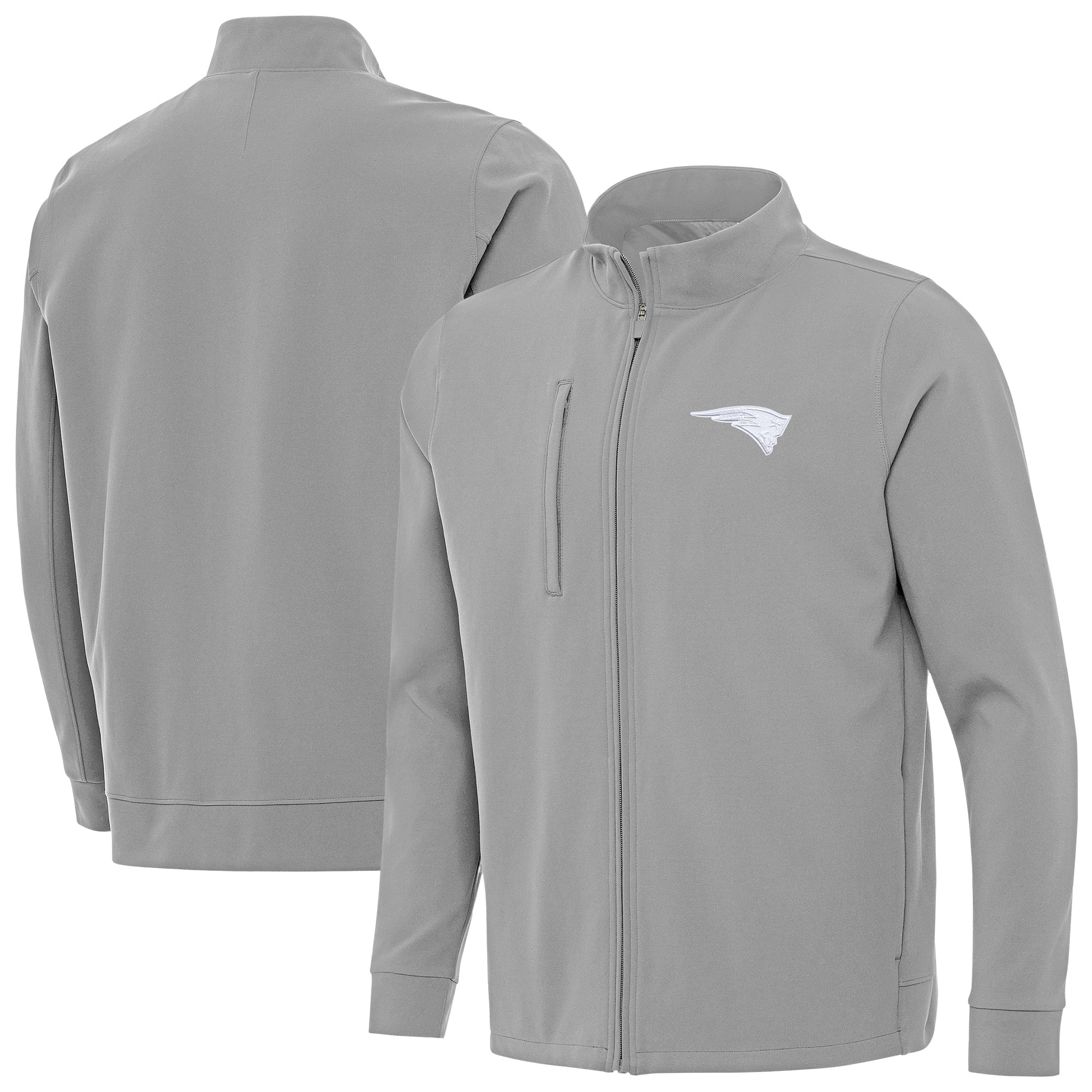 Men's New England Patriots Victory Full-Zip Hoodie - Antigua Brand, Black - View #3