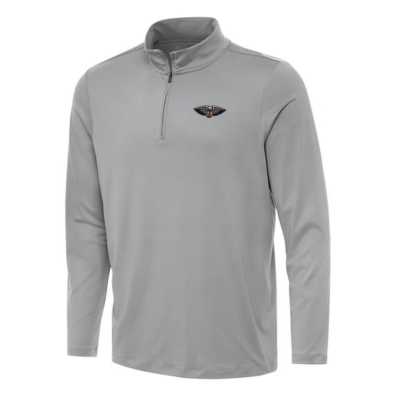 Men's Antigua Gray New Orleans Pelicans Reprocess Quarter-Zip Top