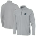 thumbnail image 1 of Men's-Antigua  Gray New York City FC Perilous Quarter-Zip Top, 1 of 3