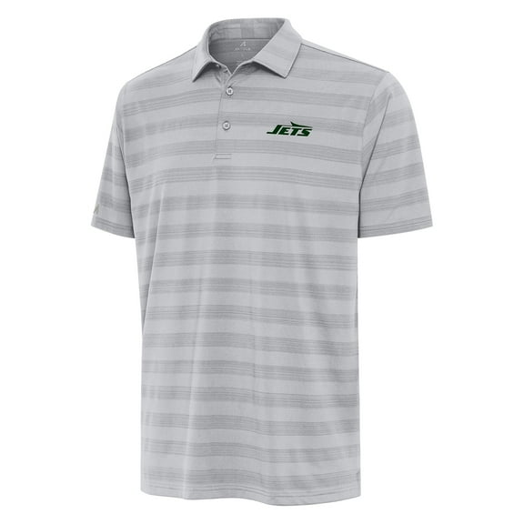 Men's Antigua Gray New York Jets Tunnel Polo