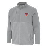 Mens Antigua Gray New York Knicks Daily Fused Full-Zip Jacket