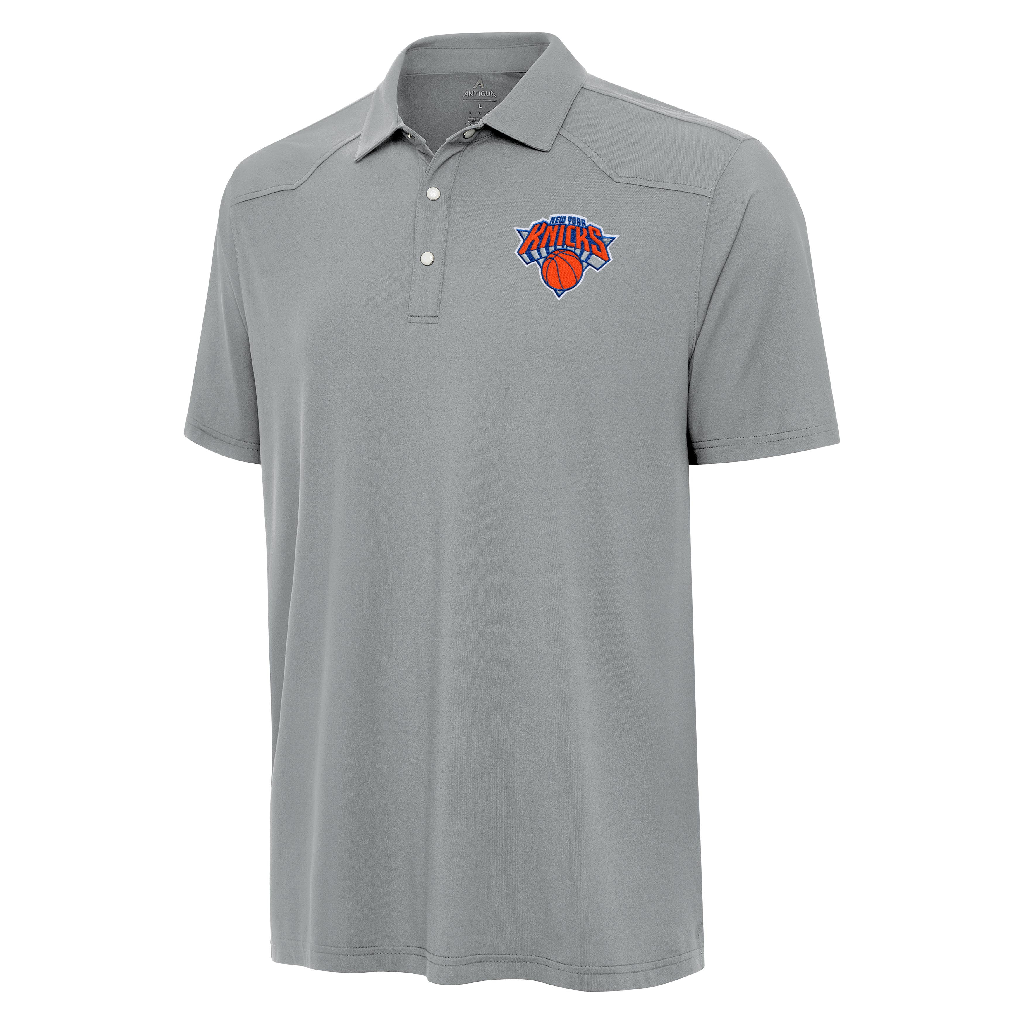 Men's Antigua Gray New York Knicks Western Polo