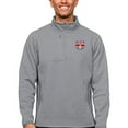 thumbnail image 1 of Men's Antigua Gray New York Red Bulls Primary Team Logo Course Quarter-Zip Pullover Top, 1 of 1