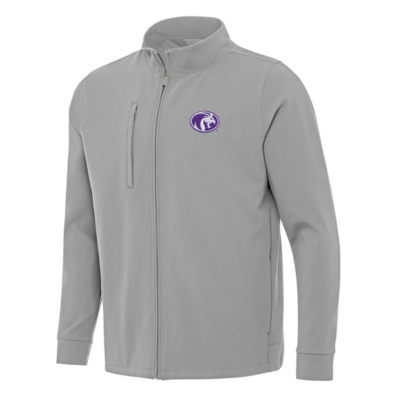 Men's Antigua Gray North Alabama Lions Regard Full-Zip Jacket