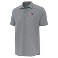 thumbnail image 1 of Men's Antigua  Gray Oklahoma City Thunder Activate Woven Short Sleeve Button-Up Shirt, 1 of 1