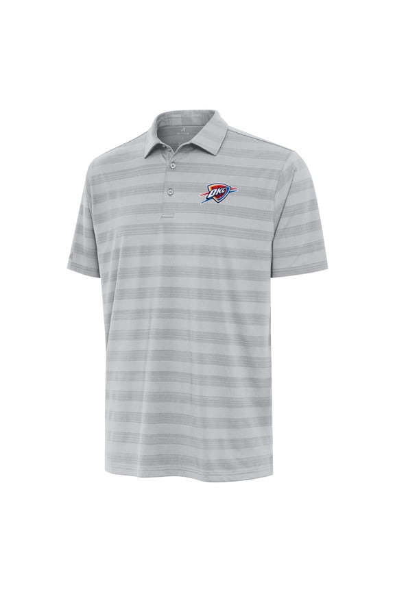 Men's Antigua Gray Oklahoma City Thunder Big & Tall Tunnel Polo