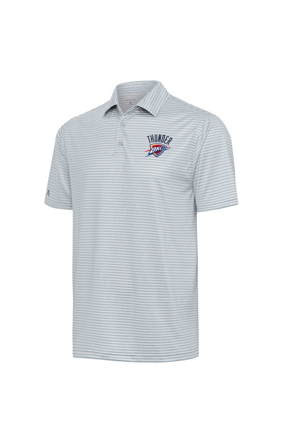 Men's Antigua Gray Oklahoma City Thunder Skills Polo
