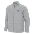 thumbnail image 1 of Men's Antigua Gray Oklahoma City Thunder Swelter Full-Zip Puffer Jacket, 1 of 1