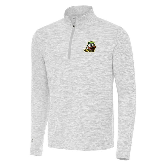 Men's Antigua Gray Oregon Ducks Cause Quarter-Zip Top