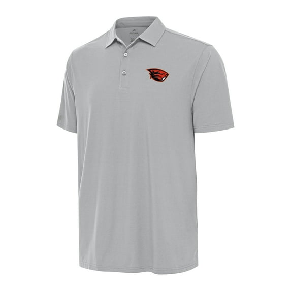 Men's Antigua Gray Oregon State Beavers Era Polo