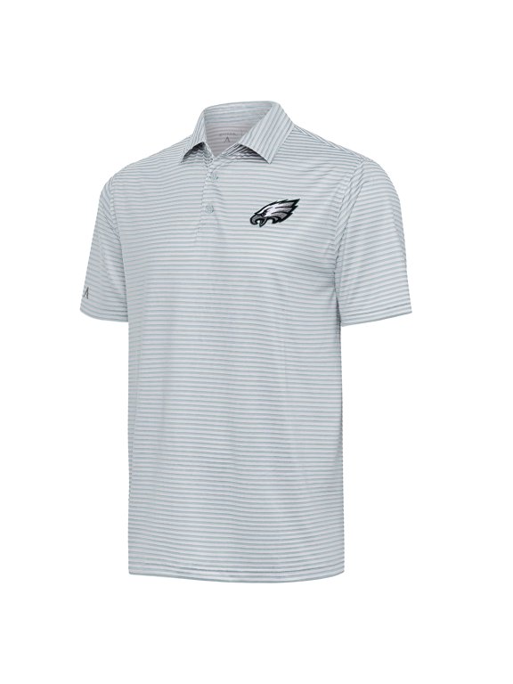 Men's Antigua Gray Philadelphia Eagles Skills Polo
