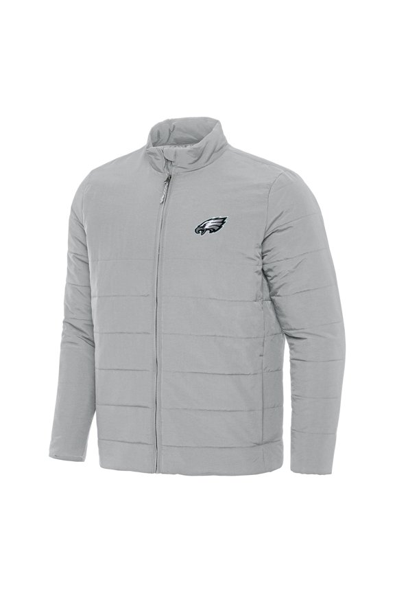 Men's Antigua Gray Philadelphia Eagles Swelter Full-Zip Jacket
