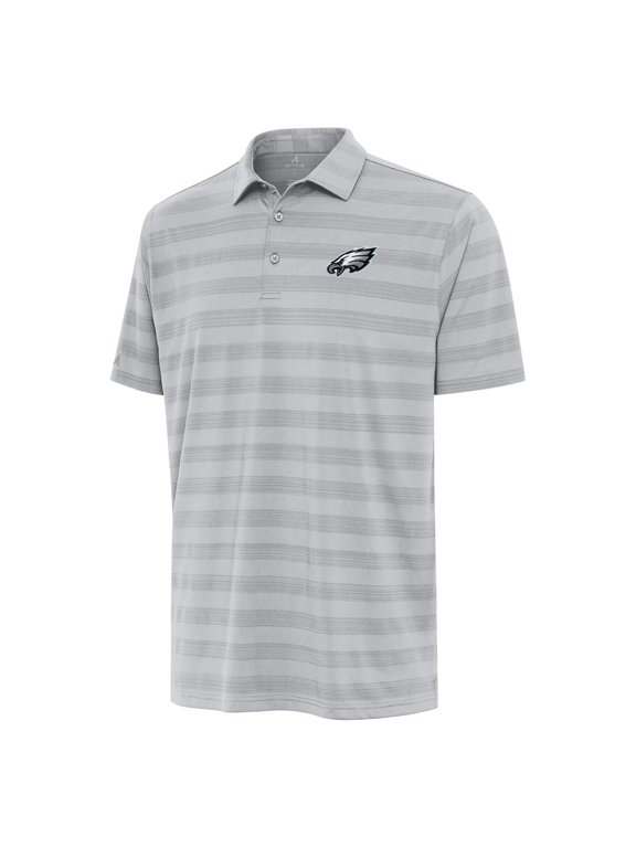 Men's Antigua Gray Philadelphia Eagles Tunnel Polo