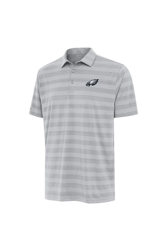 Men's Antigua Gray Philadelphia Eagles Tunnel Polo