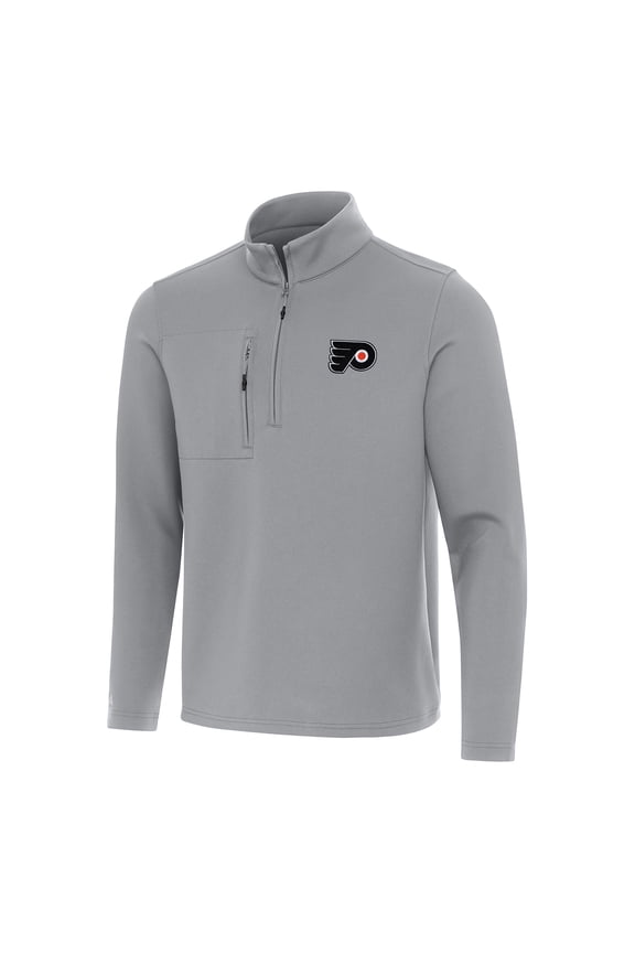 Men's Antigua Gray Philadelphia Flyers Insider Quarter-Zip Top
