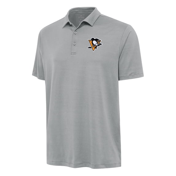 Men's Antigua Gray Pittsburgh Penguins Reprocess Polo