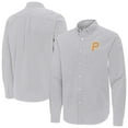 thumbnail image 1 of Men's Antigua Gray Pittsburgh Pirates Porter Woven Long Sleeve Button-Down Shirt, 1 of 3