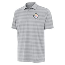Men's Antigua Gray Pittsburgh Steelers  Tunnel Polo