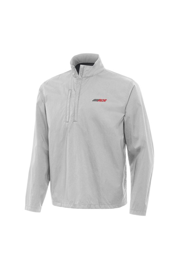 Men's-Antigua Gray Richard Childress Racing Brisk Quarter-Zip Pullover Jacket