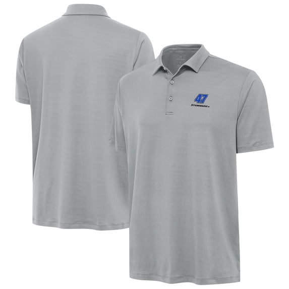 Men's-Antigua Gray Ricky Stenhouse Jr. Reprocess Polo