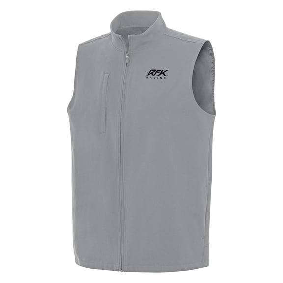 Men's-Antigua Gray Roush Fenway Keselowski Racing Regard Full-Zip Vest