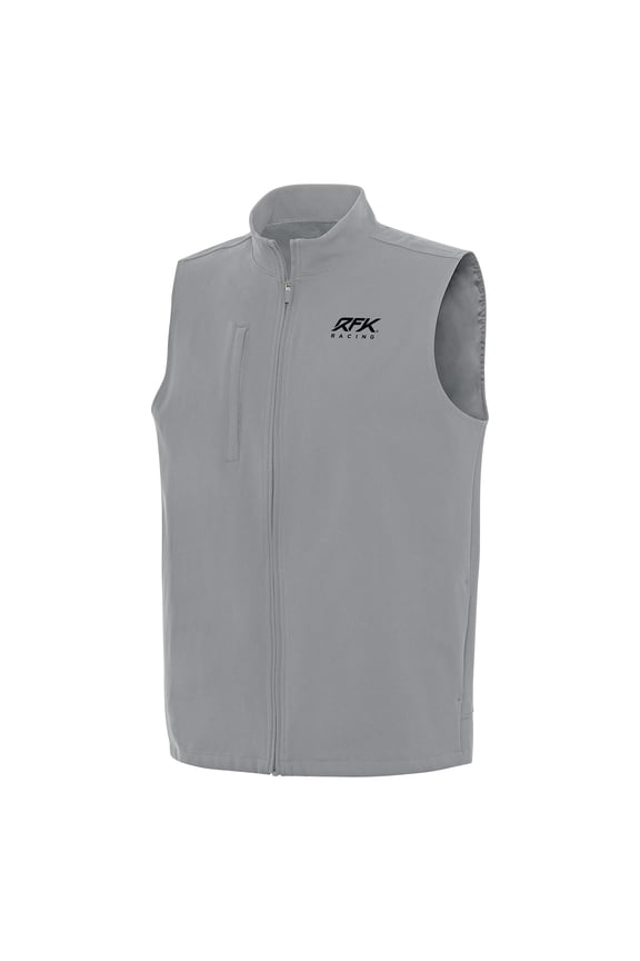 Men's-Antigua Gray Roush Fenway Keselowski Racing Regard Full-Zip Vest