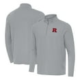 thumbnail image 1 of Men's Antigua  Gray Rutgers Scarlet Knights Intent Quarter-Zip Top, 1 of 3