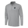 thumbnail image 1 of Men's Antigua Gray San Diego FC Reprocess Quarter-Zip Jacket, 1 of 1