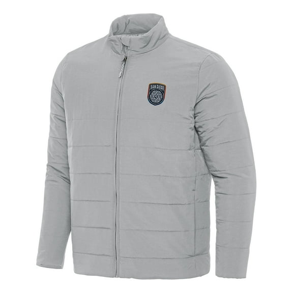 Men's Antigua Gray San Diego FC Swelter Full-Zip Jacket