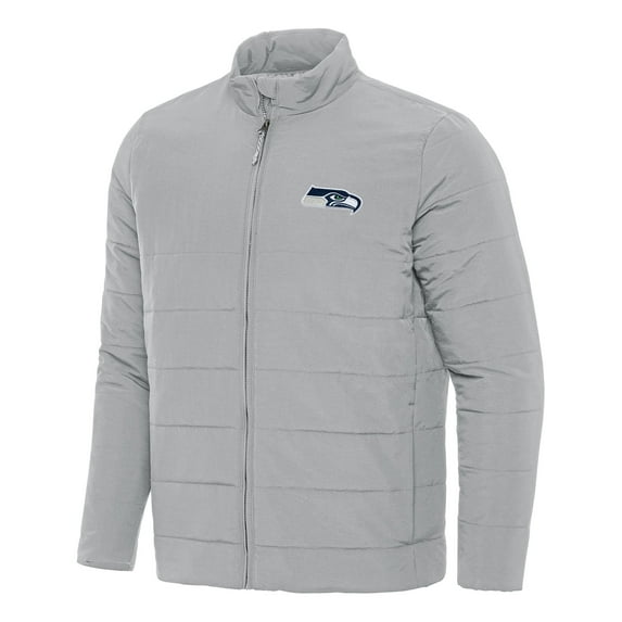 Men's Antigua Gray Seattle Seahawks Swelter Full-Zip Jacket