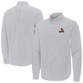thumbnail image 1 of Men's Antigua Gray St. Louis Cardinals Porter Woven Long Sleeve Button-Down Shirt, 1 of 3