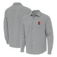 thumbnail image 1 of Men's Antigua Gray Stanford Cardinal Exposure Woven Long Sleeve Button-Up Shirt, 1 of 3