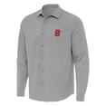 thumbnail image 1 of Men's Antigua Gray Syracuse Orange Exposure Woven Long Sleeve Button-Up Shirt, 1 of 1