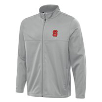 Men's Antigua Gray Syracuse Orange Links 2 Full-Zip Golf Jacket