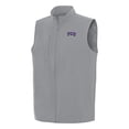 thumbnail image 1 of Men's Antigua Gray TCU Horned Frogs Regard Full-Zip Vest, 1 of 1
