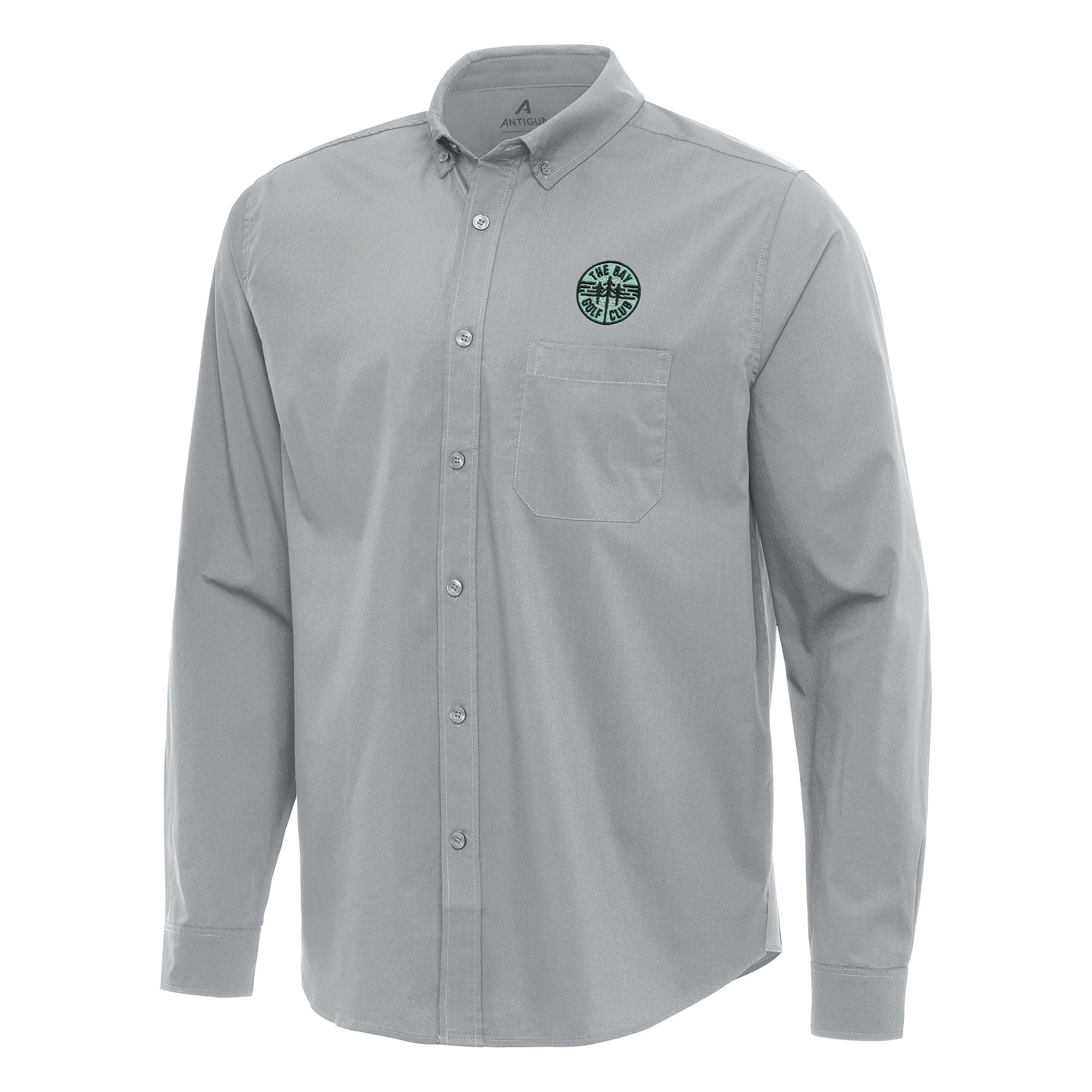 Men's Antigua Gray TGL The Bay Golf Club Flight Woven Tri-Blend