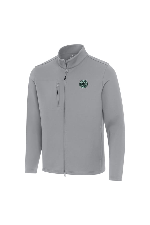 Men's Antigua Gray TGL The Bay Golf Club Objection Full-Zip Jacket