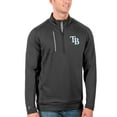 thumbnail image 1 of Men's Antigua Gray Tampa Bay Rays Generation Quarter-Zip Pullover Jacket, 1 of 1