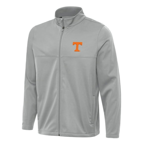 Men's Antigua Gray Tennessee Volunteers Links 2 Full-Zip Golf Jacket