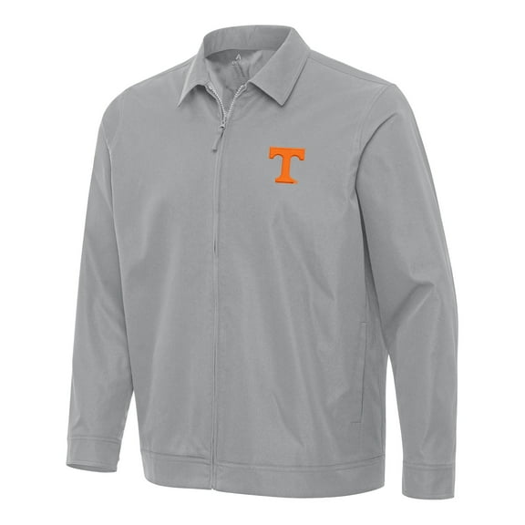 Men's Antigua  Gray Tennessee Volunteers Pivot Full-Zip Jacket