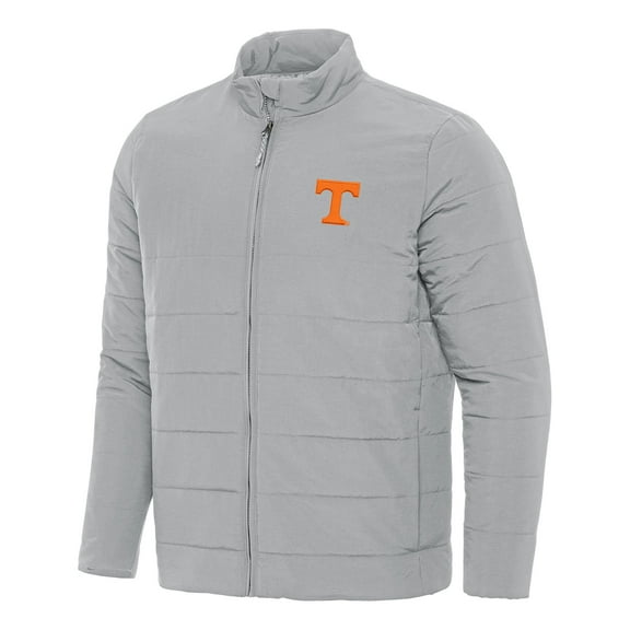 Men's Antigua Gray Tennessee Volunteers Swelter Full-Zip Puffer Jacket