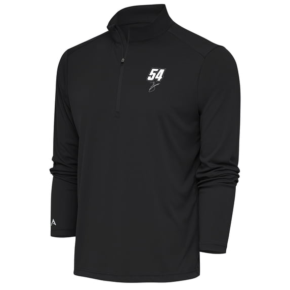 Men's Antigua Gray Ty Gibbs Tribute Quarter-Zip Pullover Top