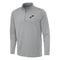Men's Antigua Gray Utah Jazz Reprocess Quarter-Zip Top